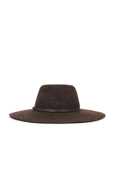 Helen Kaminski Claude Wool Fedora Hat in Chocolate