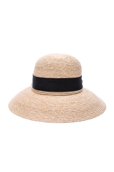 Helen Kaminski Newport Hat in Natural & Midnight | FWRD