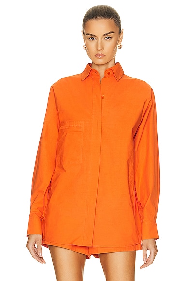 Shop Haight Oversized Shirt In Mie Orange