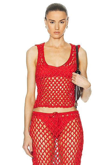 Shop Haight Knit Moana Top In Red