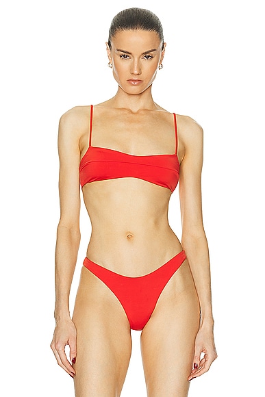 HAIGHT. Agatha Bikini Top in Red Shift