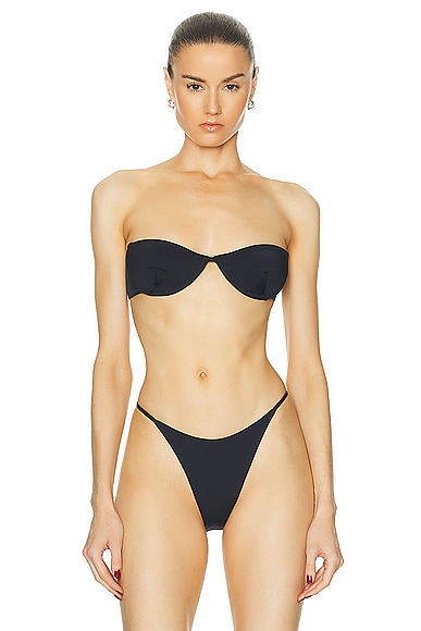 Shop Haight Gal Bikini Top In Black