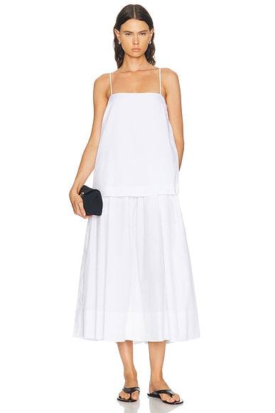 House of Dagmar Cotton Strap Dress in White