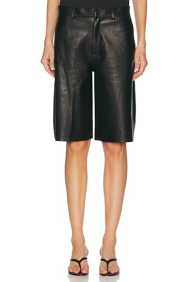 Boxy Leather Short