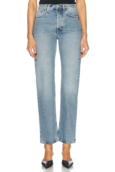 House of Dagmar Straight Leg Jeans in Light Blue