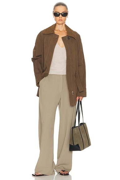 House of Dagmar Field Cotton Jacket in Cardamom Brown