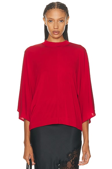 House of Dagmar Jersey Kimono Top in Red