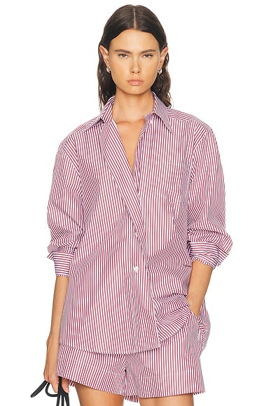 House of Dagmar Asymmetric Top in Red Stripe