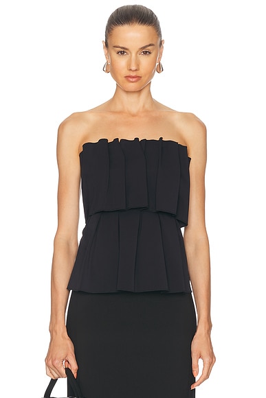 House of Dagmar Sculpted Tube Top in Black