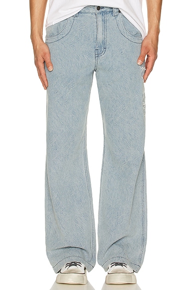 Honor The Gift Indigo Wide Leg Pant in Light Indigo