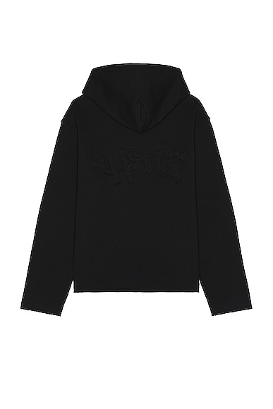 Shop Honor The Gift Script Embroidered Hoodie In Black