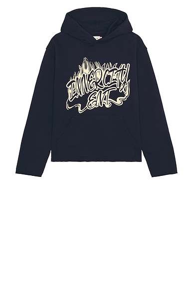 【関税込み】Palm Angels ブラック College フーディ Palm Angels College Hoody in Black & Red | FWRD