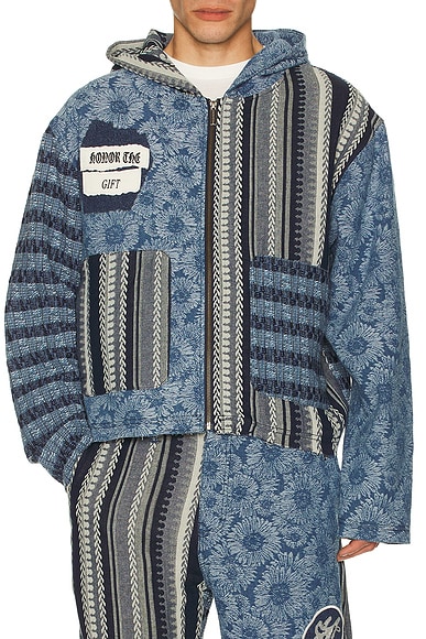 Indigo Tapestry Hoodie