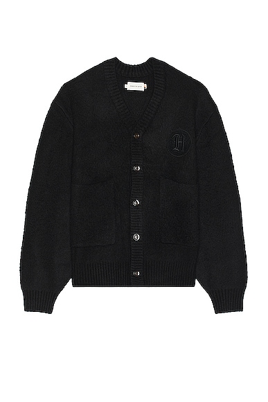 Honor The Gift Stamped Patch Cardigan in Black