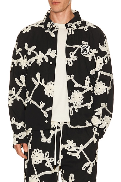 Floral Ribbon Button Up