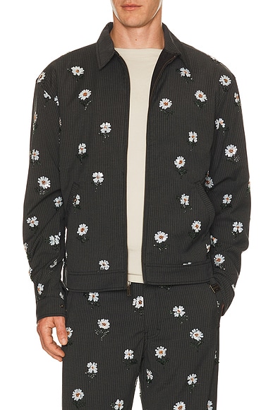 Honor The Gift Flowers Beaded Jacket in Black