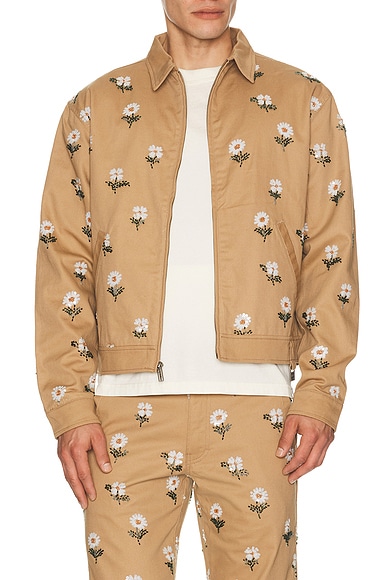 Honor The Gift Flowers Beaded Jacket in Taupe