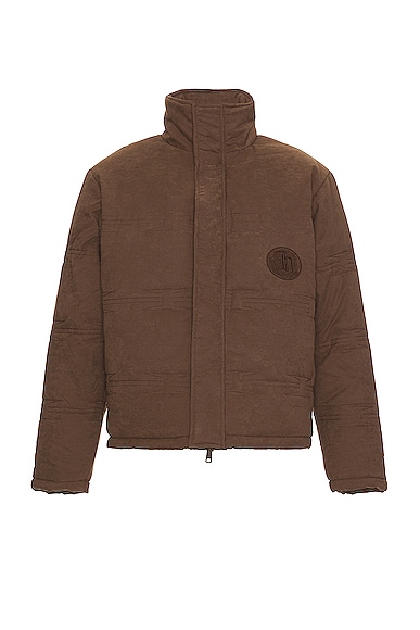 Wire Quilt Jacket in Brown
