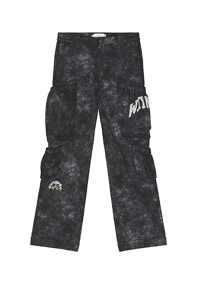 Twill Cargo Wide Leg