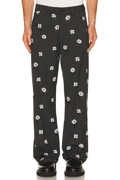 Honor The Gift Flowers Beaded Pant in Black