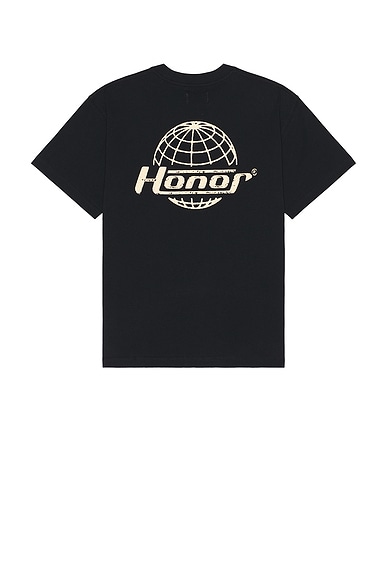 Honor The Gift Honor Globe Logo Tee in Black