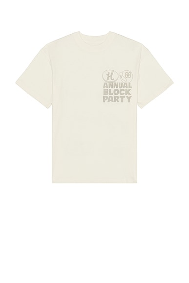 Honor The Gift Annual Block Party Tee in Bone