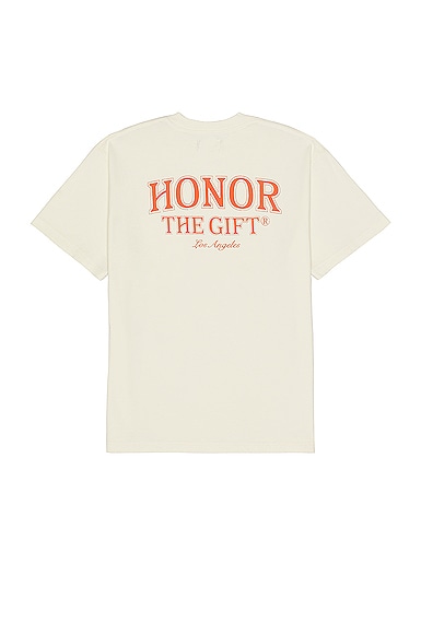Honor The Gift Floral Pocket Tee in Cream