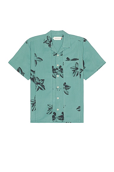 Honor The Gift Tobacco Button Up Shirt in Teal