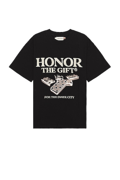 Honor The Gift Dominos Tee in Black