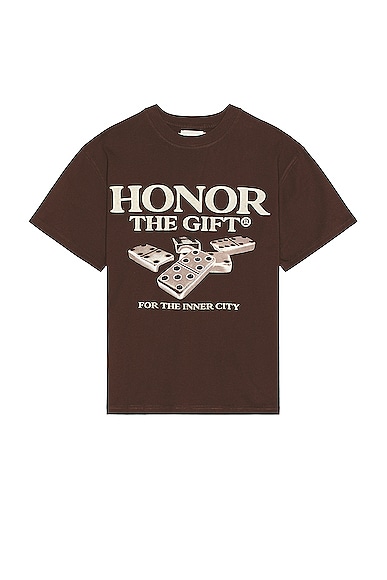 Honor The Gift Dominos Tee in Brown