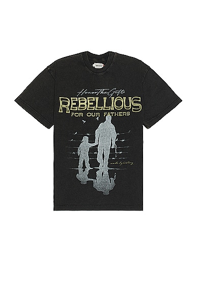Honor The Gift A-spring Rebellious For Our Fathers Tee in Black