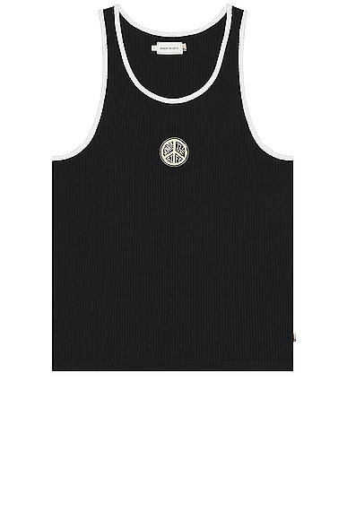 Honor The Gift A-spring Binded Rib Tank In Black