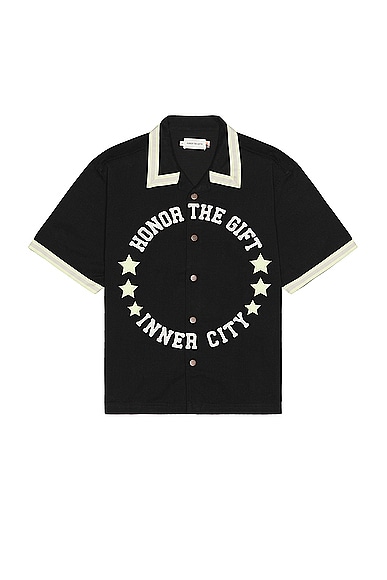 Honor The Gift Tradition Logo-embroidered Shirt In Black