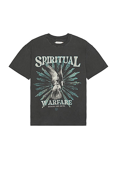 A-spring Spiritual Conflict Tee in Black