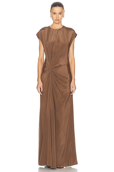 HEIRLOME Sylvia Dress in Dark Taupe