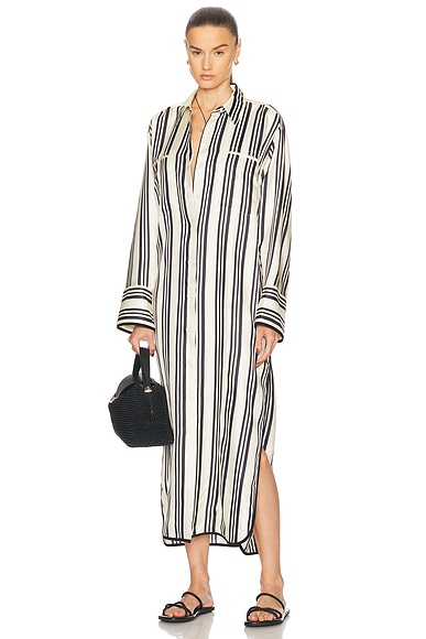Viviana Stripe Shirt Dress