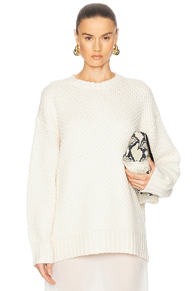 Loewe Anagram Mohair Cardigan in Ecru | FWRD