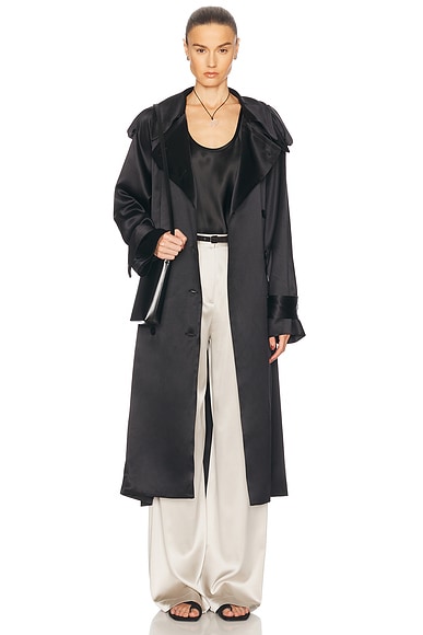 HEIRLOME Imogen Trench Coat in Black