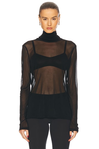 RTA Lei Long Sleeve Top in Black | FWRD