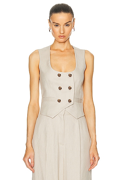 HEIRLOME Ines Waistcoat in Natural