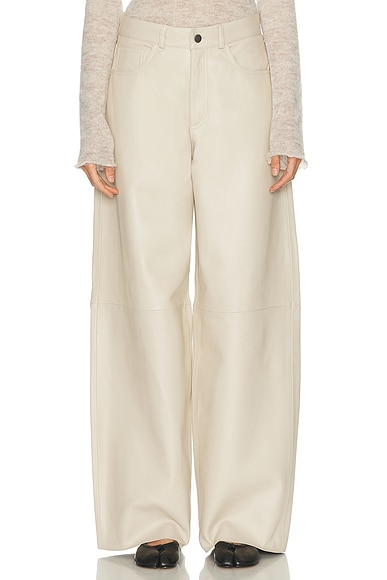 Haikure Bethany Leather Pant in Ivory