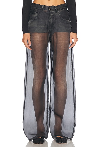 Haikure Winona Pant in Black Denim Print
