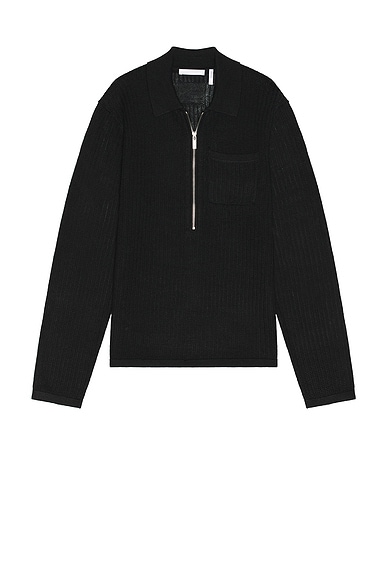 Long Sleeve Zip Polo