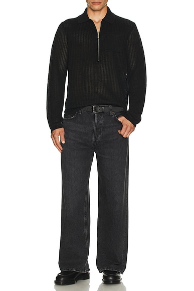 Long Sleeve Zip Polo