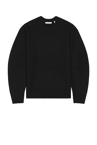 Helmut Lang Boiled Crew Sweater in Black