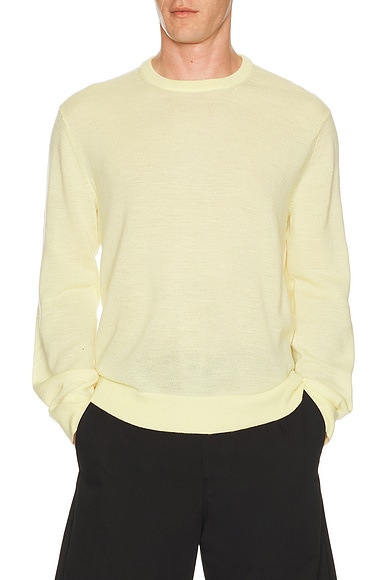 Helmut Lang Sheer Crewneck in Yellow