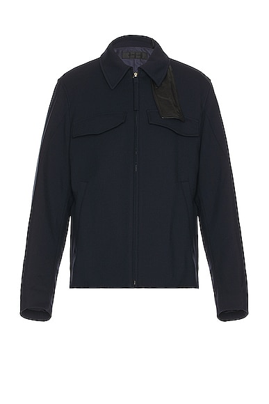 Helmut Lang Rounded Bomber Jacket in Navy | FWRD