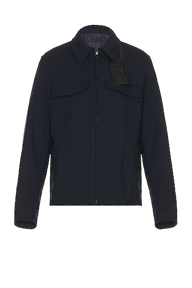 Helmut Lang Rounded Bomber Jacket in Navy | FWRD