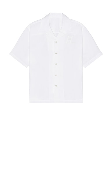 Helmut Lang Boxy Short Sleeve Shirt in White