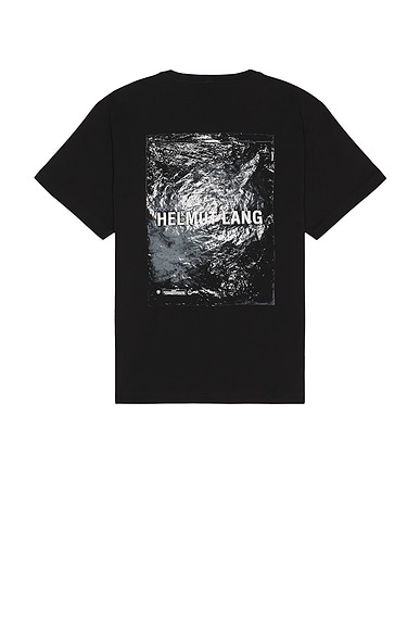 Helmut Lang Plastic Tee in Black